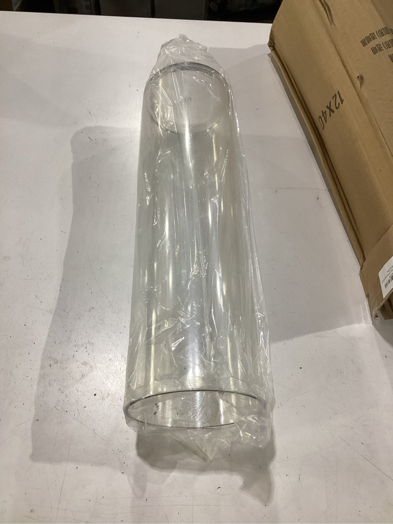 Condition photo showing New/Like New for clear flower vase, non-breakable vases, 5" w x 16" h, acrylic vase, aesthetic room decor cylindrical modern flower vases for table centerpiece, home decor, women floral arrangement gift clear 5" w x 16" h