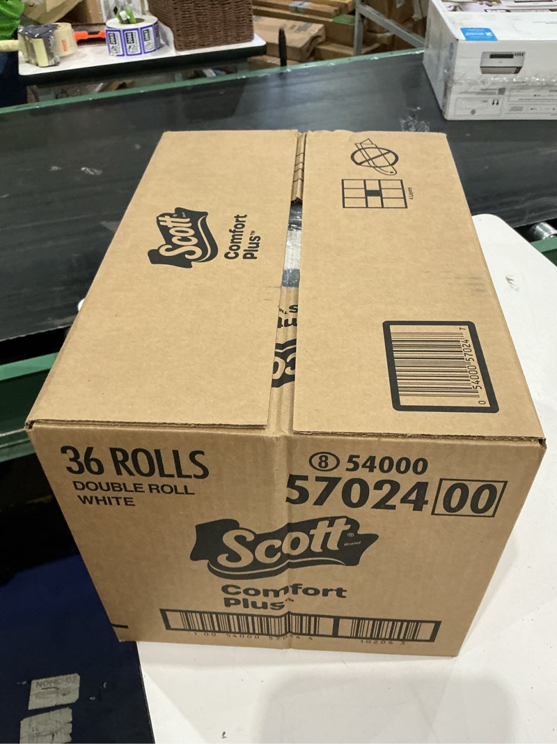 Condition photo showing New/Like New for scott comfortplus toilet paper, 36 double rolls, 231 sheets per roll, septic-safe, 1-ply toilet tissue double 231 sheets (pack of 36)
