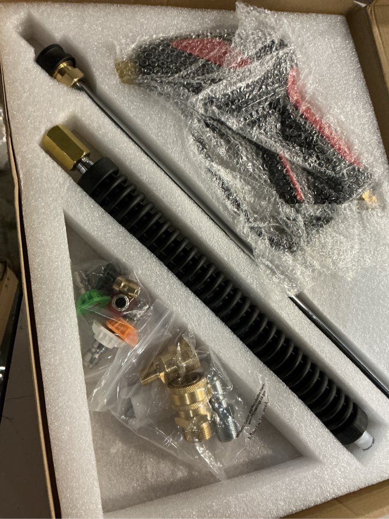Condition photo showing Good Condition for toolcy pressure washer gun, adjustable power washer swivel gun and extension wand, 4000 psi, 7 gpm, m22-14mm to 3/8" quick connection, 5 nozzle tips, fit most power washer short swivel gun with wand