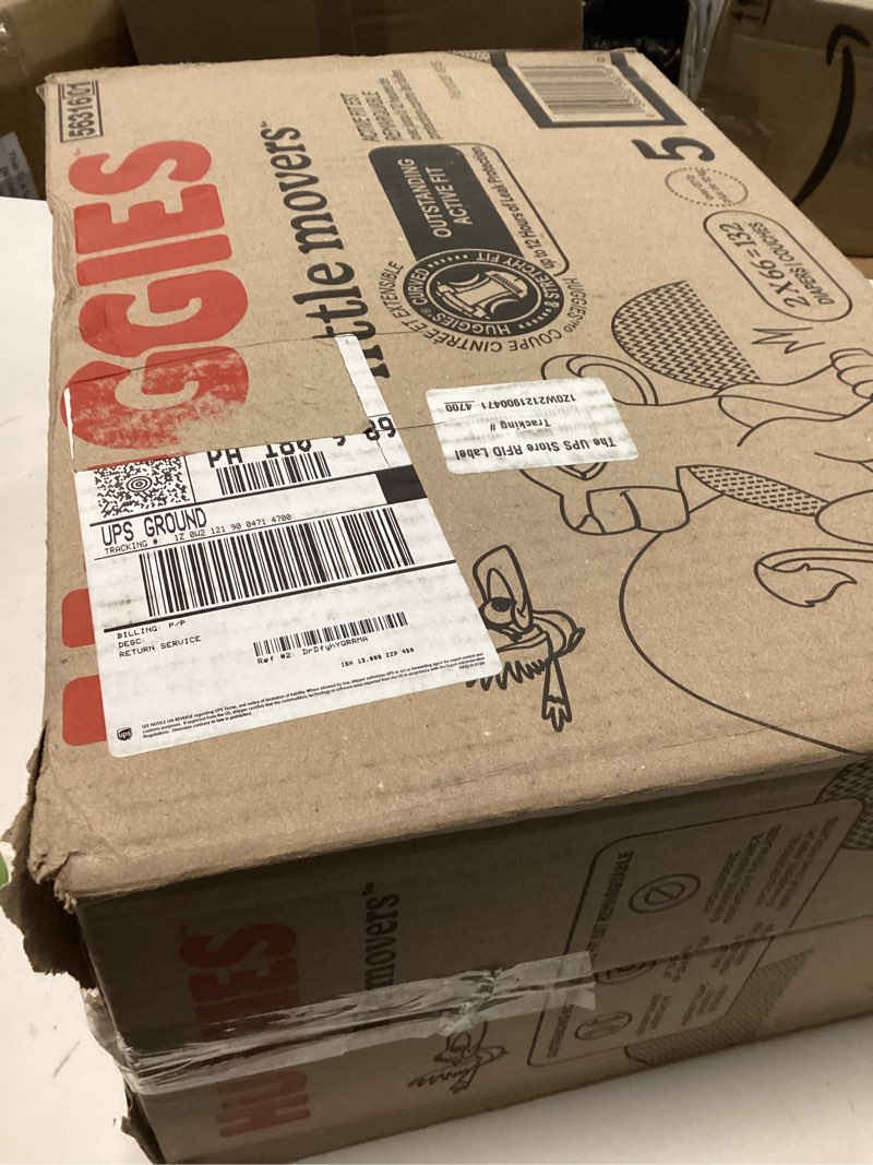 Condition photo showing New/Like New for Huggies Little Movers Diapers - Size 5 - 132ct