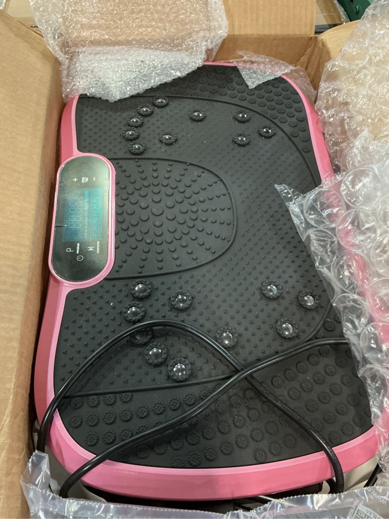Condition photo showing New/Like New for axv vibration plate fitness platform exercise machine vibrating shaking full body shaker workout vibrate stand shake board sport gym for weight loss fat burner for women men slim-bt.pink