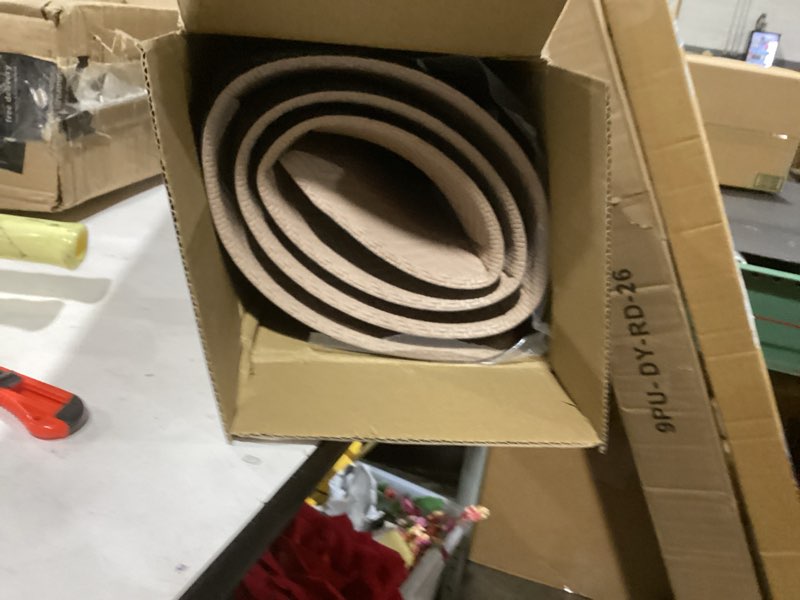 Condition photo showing Good Condition for ophanie kitchen mats for floor, 3/4 inch thick kitchen rugs, 24'' x 70'' anti fatigue standing cushioned mat, waterproof,comfort ergonomic mat for office, home, sink, beige non-slip bottom beige 70"l x 24"w x 0.8"th