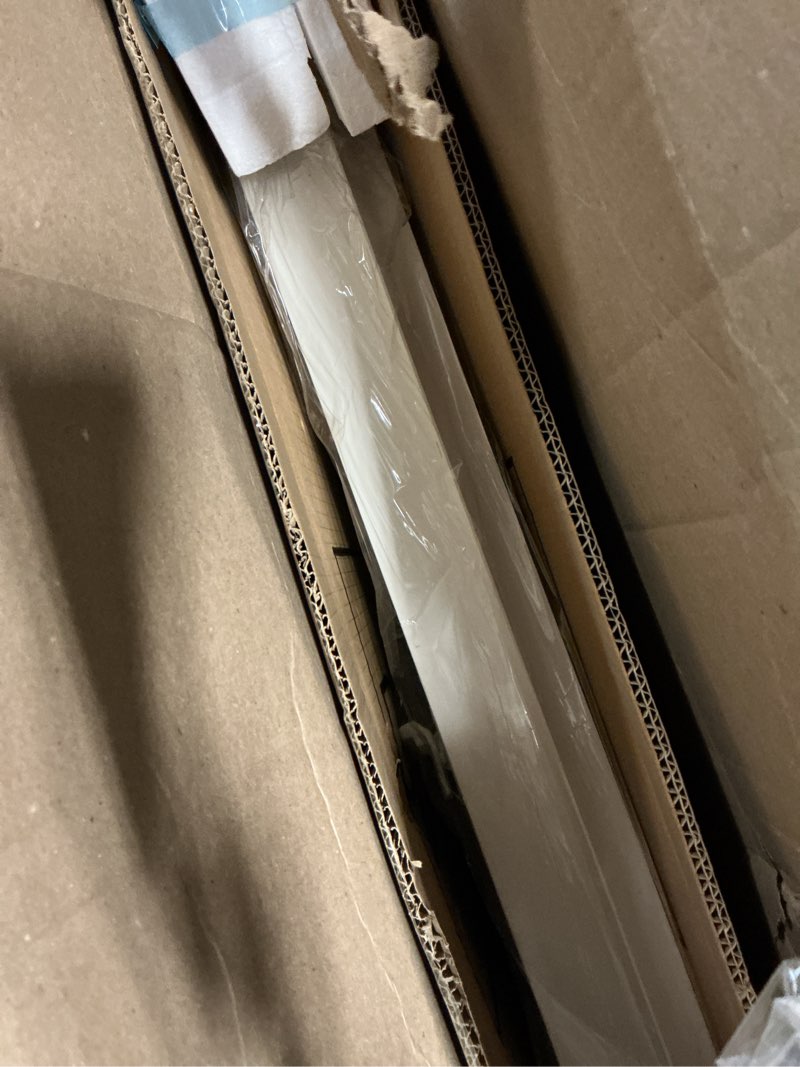 Condition photo showing New/Like New for vinyl basement hopper window, 32" x 14" bathroom window with double pane insulated glass and fiberglass screen, white pvc frame, energy efficient replacement window for basement, bathroom (white) 32x14 in white