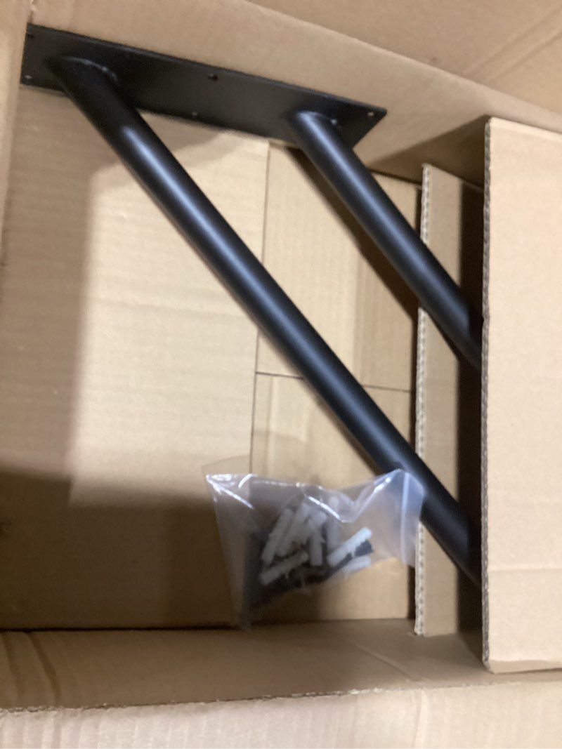 Condition photo showing Good Condition for Hand Rails for Outdoor Steps,Hand Rails for Elderly, Porch Railing & Deck Hand Rail Wall Mount Stair Hand Grab Bars, U-Shape Safety Handle for Garage, Porch, Garden (Angled Handrails-16inch)