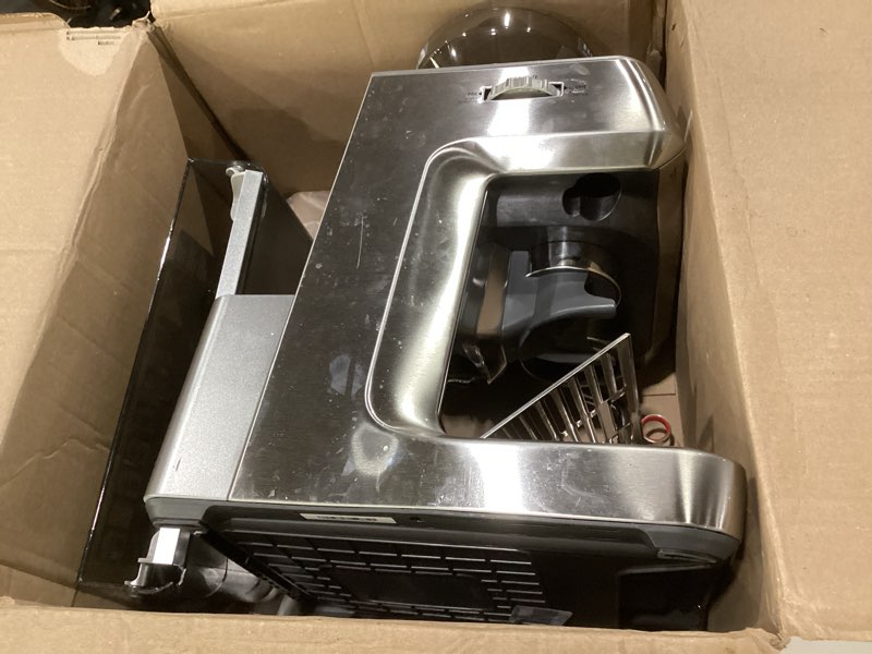 Condition photo showing As Is for breville barista touch espresso machine bes880bss, brushed stainless steel, not tested
