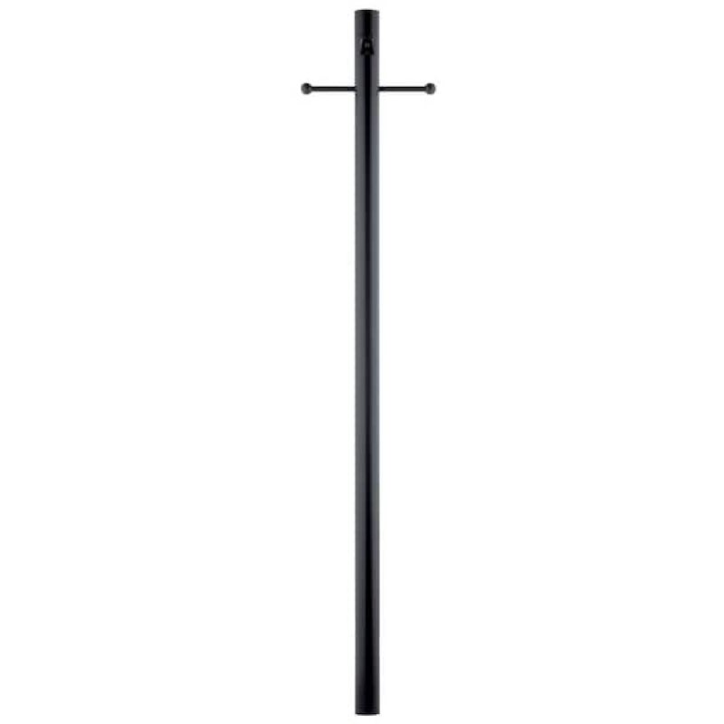 3" x 84" Black Outdoor Light Post - Multi-Use Pole for Light Fixtures, Mailboxes & Birdhouses. Ideal
