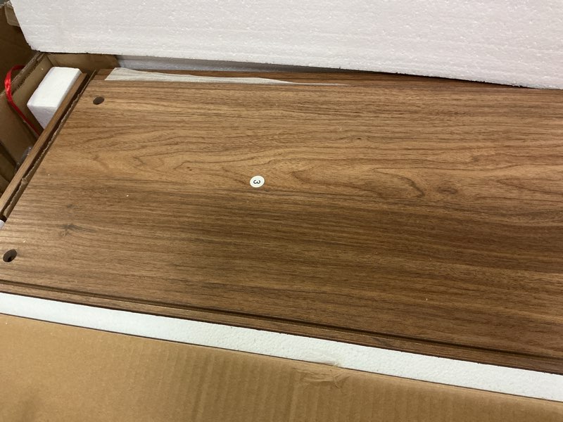 Condition photo showing Good Condition for ChooChoo 2-Tier Bookcase, Small Wooden Bookshelf, Farmhouse Bookshelf with Open Storage, Short Bookcase for Bedroom and Home Office, Brown Walnut Brown Walnut 2-Tier