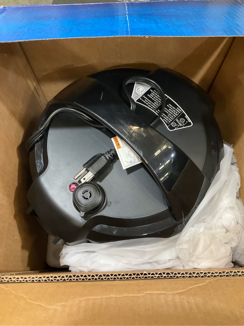 Condition photo showing As Is for midea 12-in-1 electric pressure cooker, 8 quarts, 12 presets, multi-functional programmable slow cooker, rice cooker, steamer, sauté pan, yogurt maker, and more, stainless steel black 8 quarts