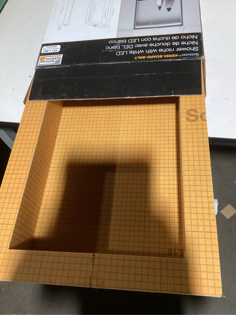 Condition photo showing Good Condition for Schluter KERDI-BOARD-SN Shower Niche - Waterproof and Ready-to-Tile, Easy Installation - 12" x 28" - KB12SN305711AF