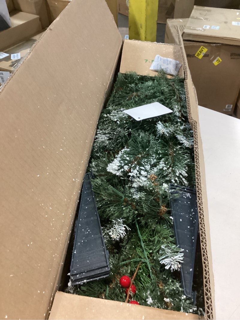 Condition photo showing Good Condition for Nearly Natural 3ft. Frosted Swiss Pine Artificial Christmas Tree with 50 Clear LED Lights and Berries