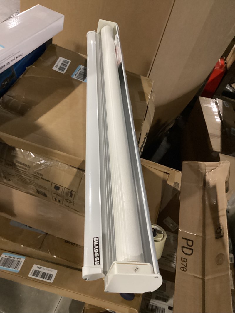Condition photo showing Good Condition for lazblinds 100% blackout roller shades, no tools no drill cordless blinds for windows, thermal insulated uv protection privacy window shades for bedroom (36''w x 72''h, white) white 36''w x 72''h