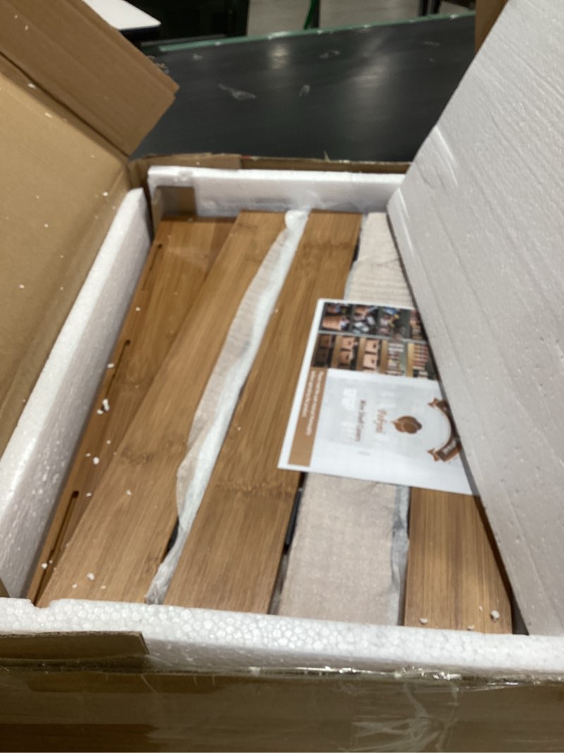 Condition photo showing Good Condition for solid carbonized bamboo wire shelf covers for wire shelving, wire rack covers for pantry shelves, tool-free & snap-on (5pcs, 24" w x 12" d) carbonized amber 24"w x12"d x2.6"h
