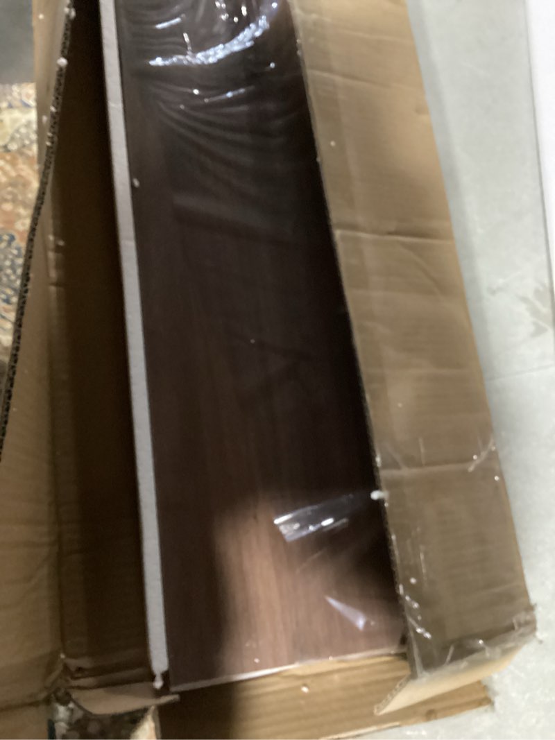 Condition photo showing Good Condition for 48 Inch Floating Shelves, 48"x9.25"x1.5" Inch Deep Floating Shelves for Wall, Wooden Shelves for Bathroom, Bedroom, Living Room, Walnut, 1 Piece Walnut 48" x 9.25"