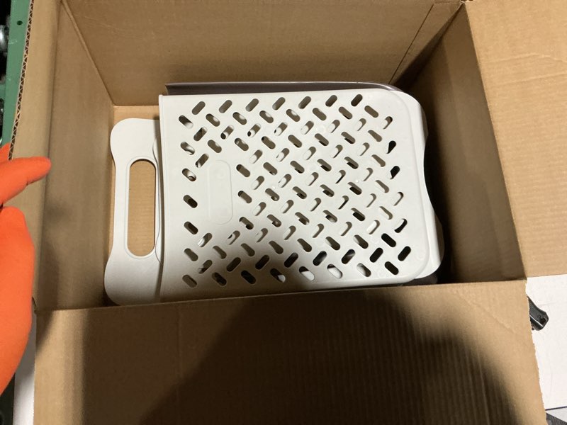 Condition photo showing Good Condition for laundry basket hamper,hanging wall collapsible laundry with handle,space-saving foldable storage dirty washer organizer bin multi-function container waterproof durable,set of 2(xl&m) cream & brown gray