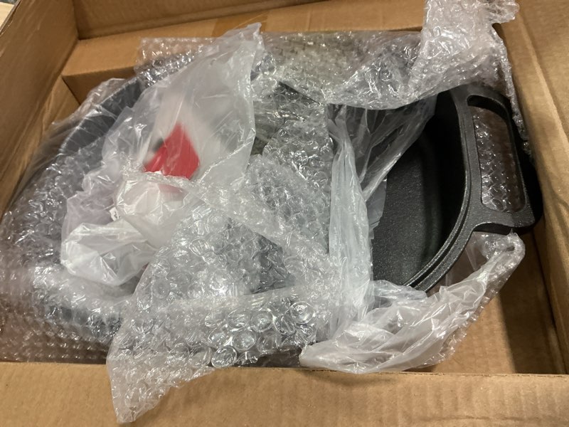 Condition photo showing Good Condition for Extra Large Cast Iron Artisan Bread Pan 6 Loop Handles Deep Lid for Steam Baking by Crucible Cookware
