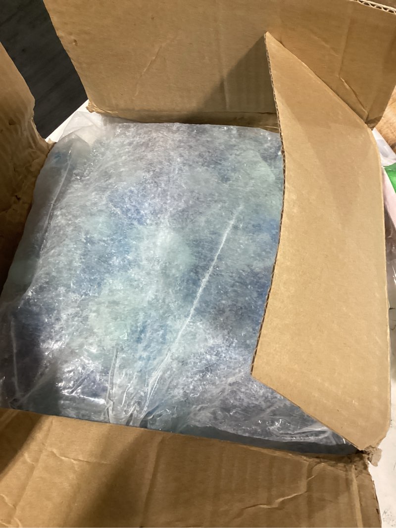 Condition photo showing New/Like New for domestar 10lb blue fire pit glass, crushed fire glass rocks for propane decorative fireplace assorted blue