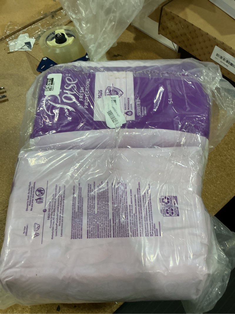 Condition photo showing Good Condition for poise incontinence & postpartum pads for bladder leaks, 4 drop moderate absorbency, long length, 108 count, packaging may vary long 108