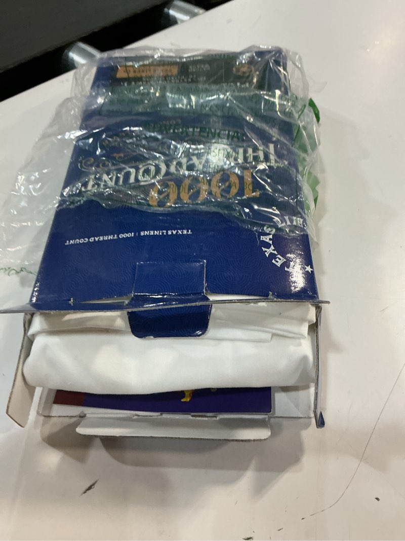 Condition photo showing Good Condition for TEXAS LINEN CO. Luxury Egyptian Cotton King White Pillow Cases Set of 2-1000 Thread Count Pillowcases for Sleeping, Silky Soft, Cooling Pillow Cover, Extra Long Staple Hotel Quality Pillow Cases King Pillowcases White