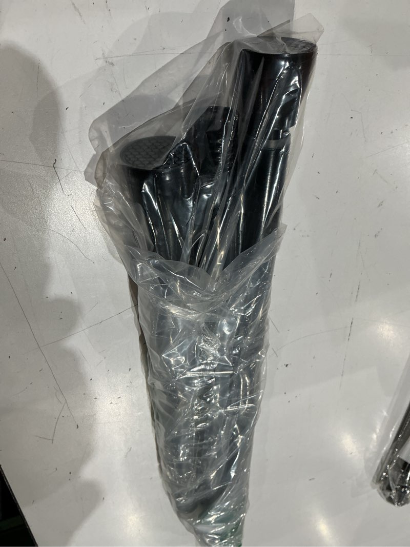 Condition photo showing As Is for black tension curtain rod 28 to 48 inch spring rod no drilling adjustable shower curtain rod for windows, bathrooms, closet, kitchen 28" to 48"-1pcs black.