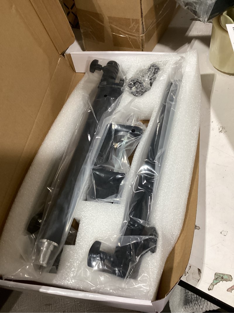 Condition photo showing Good Condition for heavy duty overhead camera desk mount stand 14.5"-41" with 1/4" screw, 3-section 360°rotatable detachable articulating boom arm with enlarged handle c clamp, tabletop light stand for streaming vlog dtms05