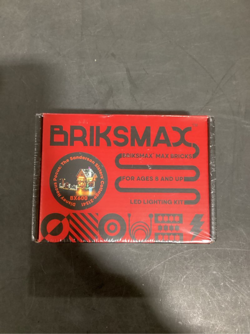 Condition photo showing New/Like New for BRIKSMAX Led Lighting Kit for LEGO-21341 Disney Hocus Pocus: The Sanderson Sisters' Cottag - Compatible with Lego ldeas Building Blocks Model- Not Include Lego Set