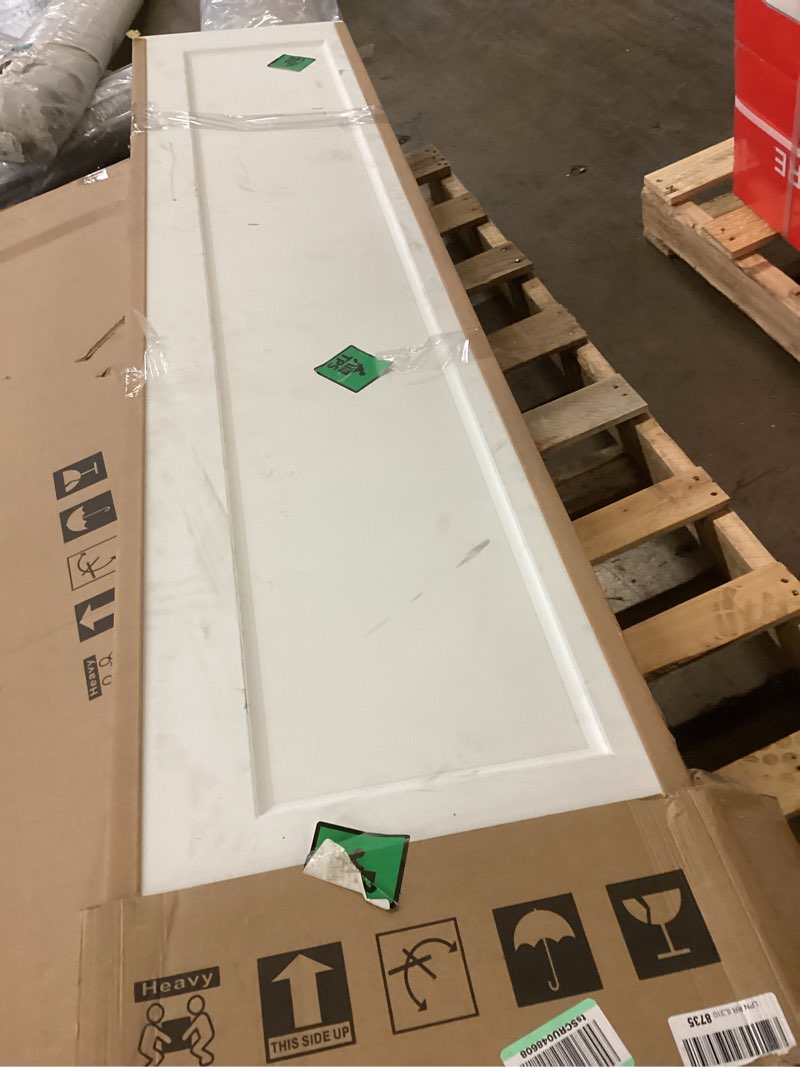 Condition photo showing Good Condition for BarnSmith 36 in.x 84 in. Bifold Barn Door, 1 Panel White Primed Bifold Closet Door, Hollow Core Interior Barn Doors with Hardware Kit