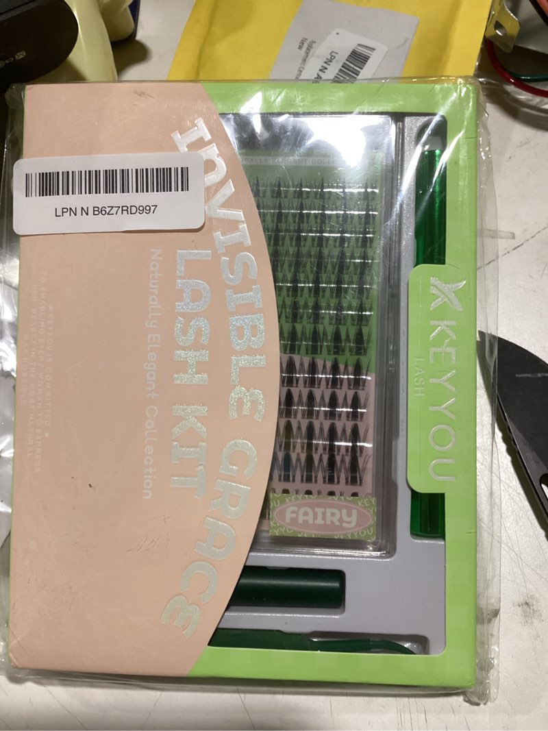 Condition photo showing Good Condition for keyyou fairy lash clusters kit, manga eyelash extension kit at home, 144pcs d curl wispy natural invisible band lash with waterproof lash extensions kit (fairy-d-8-18mix) lash kit-fairy-d-8-18mix