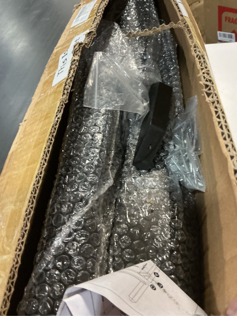Condition photo showing Good Condition for 55 inch/4.58 ft h wooden mailbox post with planter box for outside decorative post flower box(not included mailbox)(black)