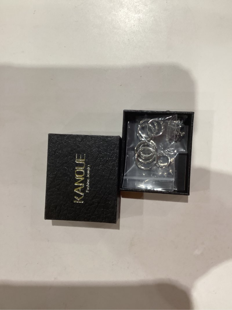 Condition photo showing New/Like New for Similar. KANOUE 10 Pairs Surgical Steel Earrings Sets for Multiple Piercing Lightweight Small Huggie Hoop Earrings CZ Stud Earrings for Women Girls Men Trendy Cartilage Hypoallergenic