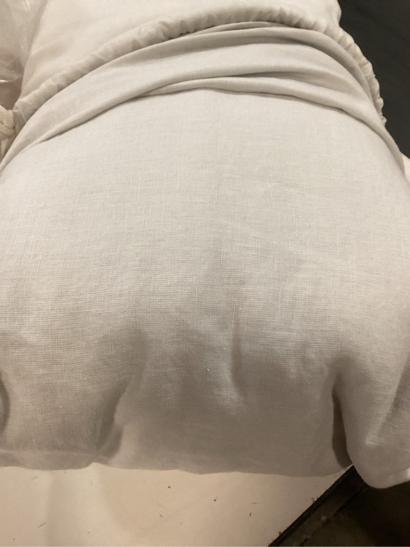 Condition photo showing Good Condition for european linen sheet set, split king, light grey