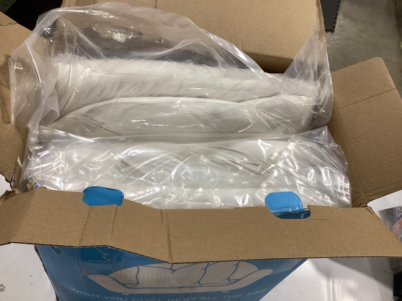 Condition photo showing Good Condition for savori set of 2 down and feather throw pillow inserts 28x28 soft fluffy pillow inserts with 100% down-proof cotton cover, decorative square cushion inner for sofa couch bed-white 28x28 inch