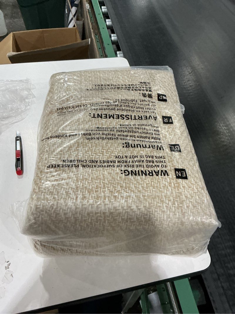 Condition photo showing New/Like New for IOHOUZE Washable Exrea Long Hallway Runner Rug 3x14 Non Slip Rubber Backed Kitchen Runner Entryway Runner Indoor, Woven Rug Carpet for Kitchen Hall Entryway Stair, Warm Beige/Orange/Apricot 3' x 14' (Runner) Warm Beige/Orange/Apricot