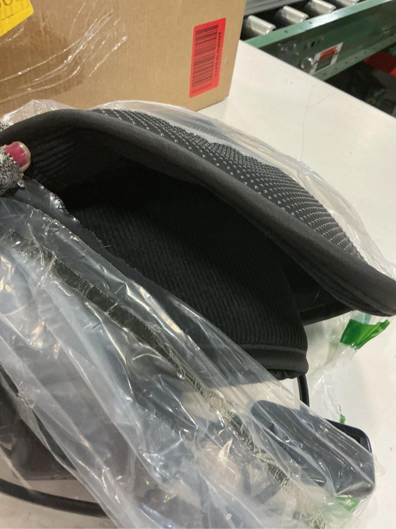 Condition photo showing As Is for heated seat cushion with 7 heat settings & 12-hour timer shut-off function office chair pad, auto shut-off protection, soft plush cover, non-slip bottom for office chair & wheelchair (black)