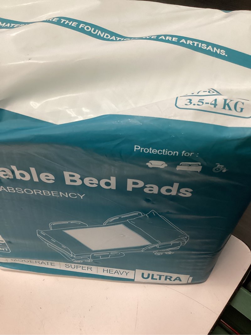 Condition photo showing New/Like New for mildplus disposable bed pads 36'' x 36'' heavy duty underpads extra large incontinence pads for unisex adult, senior, kids and pet (30 count) 36"x36"-30 count