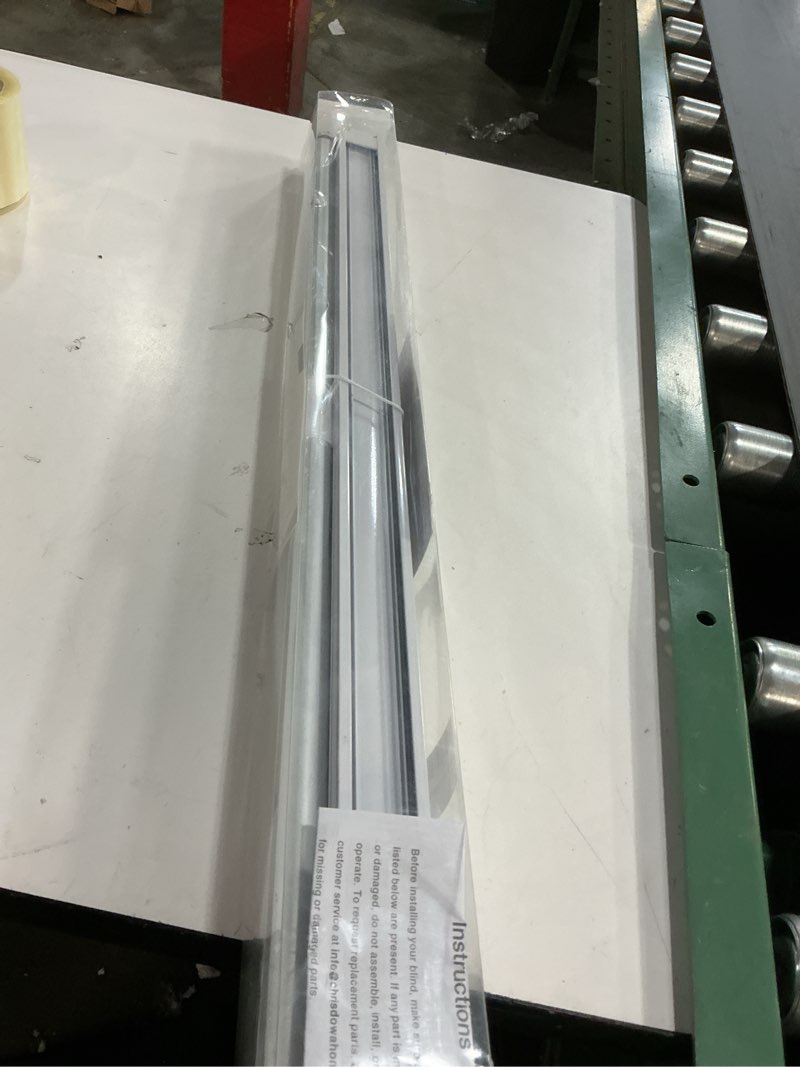 Condition photo showing Good Condition for ChrisDowa Cordless Roller Shade Blackout White Blinds for Windows Thermal Insulated Rolled Up Shades with Spring System UV Protection Fabric Total Blackout Blinds for Home Office (27"W x 72"H, White) 27"W x 72"H White