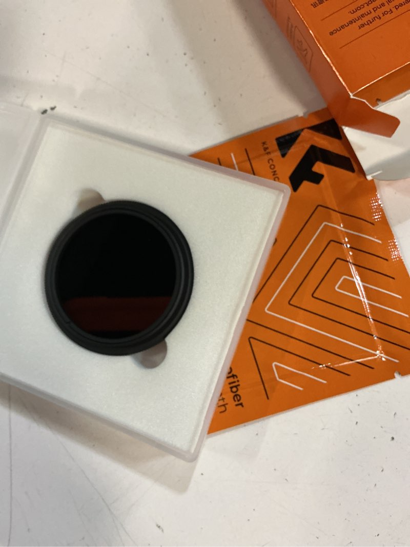 Condition photo showing New/Like New for k&f concept 49mm variable nd2-nd400 nd lens filter (1-9 stops) for camera lens, adjustable neutral density filter with microfiber cleaning cloth (b-series)