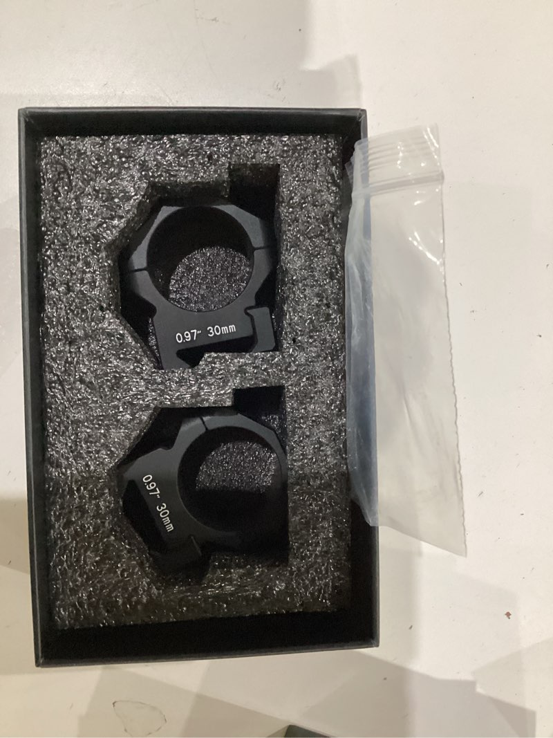 Condition photo showing New/Like New for Rifle Scope Rings, Precision CNC Machined from 7075 Aluminum, Compatible with Picatinny Rails, Available in 1 inch/30 mm Diameter 30 mm | 0.97" center height