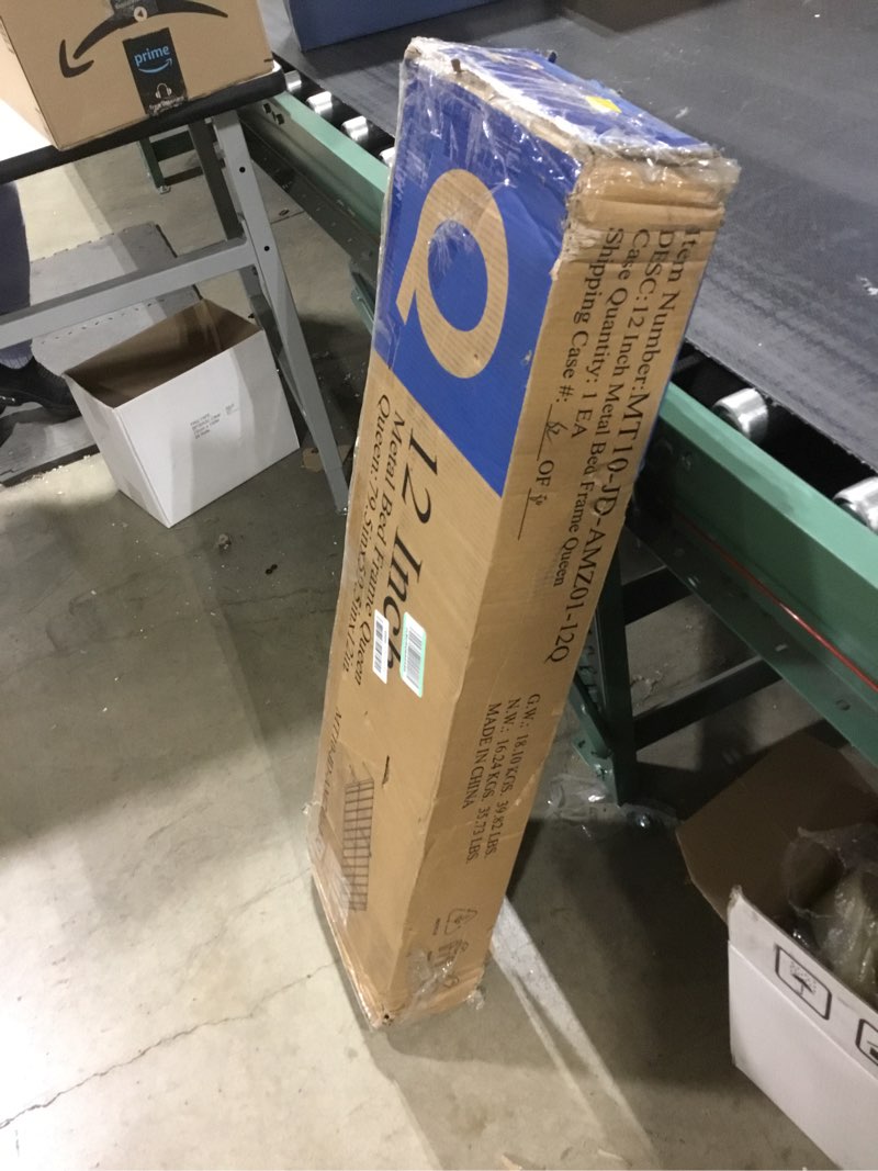 Condition photo showing New/Like New for MAF 12 Inch Queen Metal Platform Bed Frame with Round Corner Legs, Mattress Slide Stopper, 3000 LBS Heavy Duty Steel Slats Support, No Box Spring Needed, Noise Free