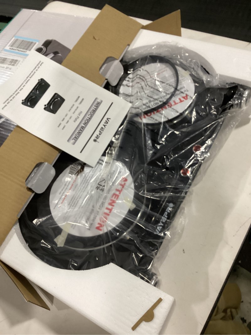 Condition photo showing Good Condition for Hot Plate for Cooking, Vayepro 1800W Portable Electric Stove,Double Electric Burner for Cooking,UL listed,Cooktop for Dorm Office Home Camp, Compatible with All Cookware Cast Iron HP202-D16