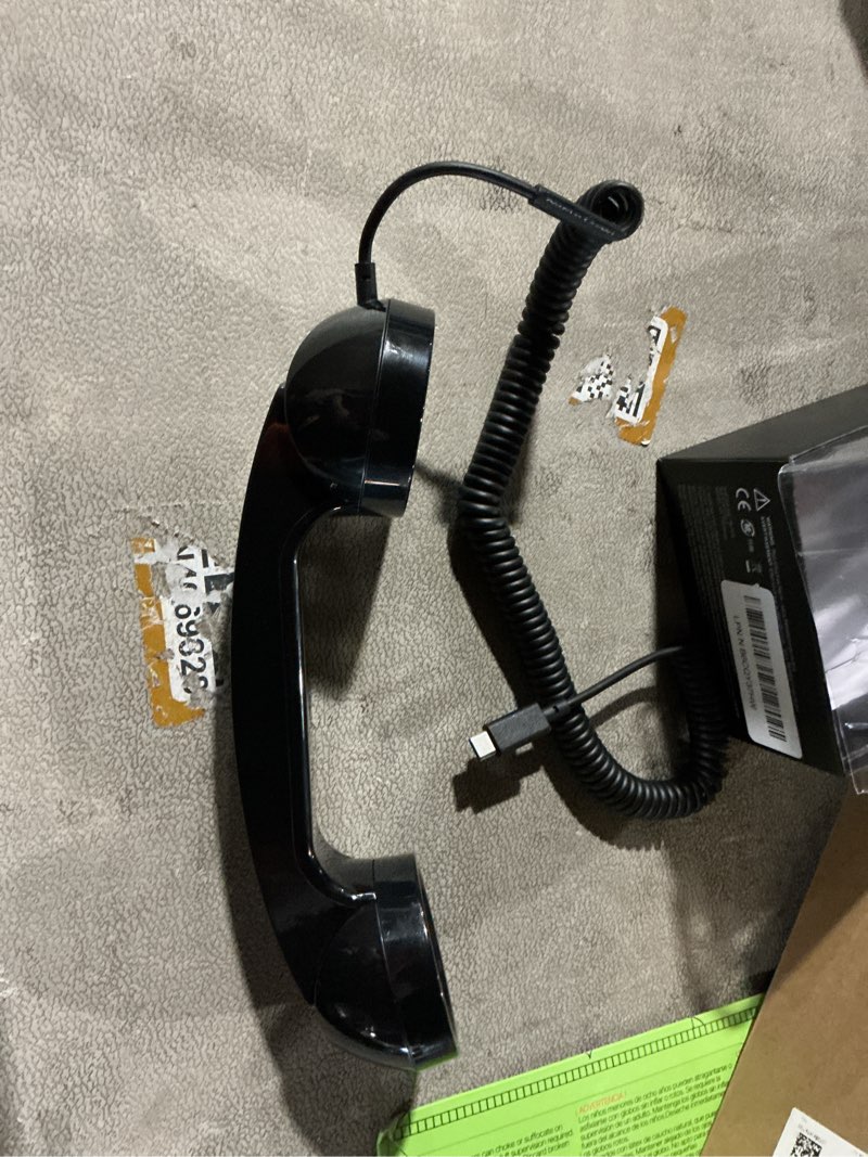 Condition photo showing Good Condition for Native Union Pop Phone – Retro Telephone Handset with Mic & Speaker, USB-C for iPhone, iPad, Laptop, Tablet, Samsung S25, Flip 7, Fold 7 – Hybrid Work, Calls, Video Conferences, Meetings (Black)