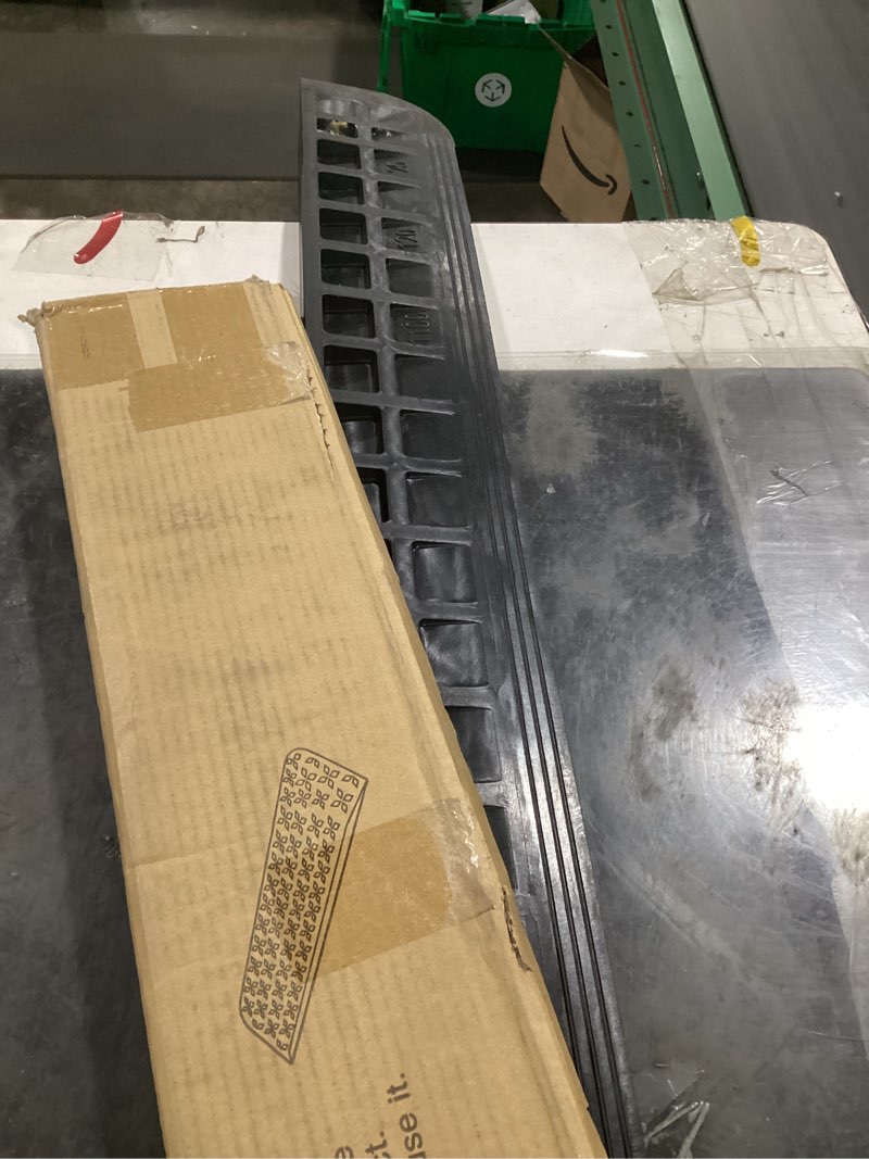 ruedamann 1" rise rubber threshold ramp, 42.9" wide wheelchair ramp, 2200 lbs capacity, entry ramp w