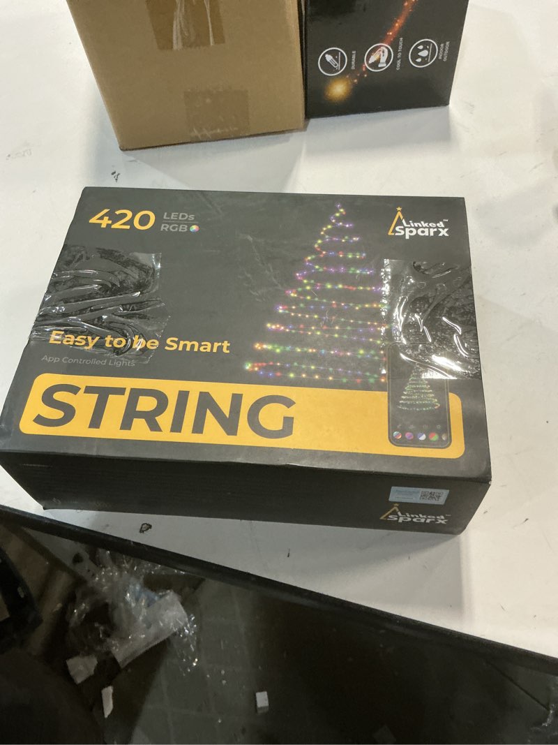 Condition photo showing New/Like New for LED String Lights, 110ft 420LED Multicolor App-Controlled Christmas Lights with Music Modes for Xmas Tree Indoor Party Holidays Home Decorations 420LED 110ft