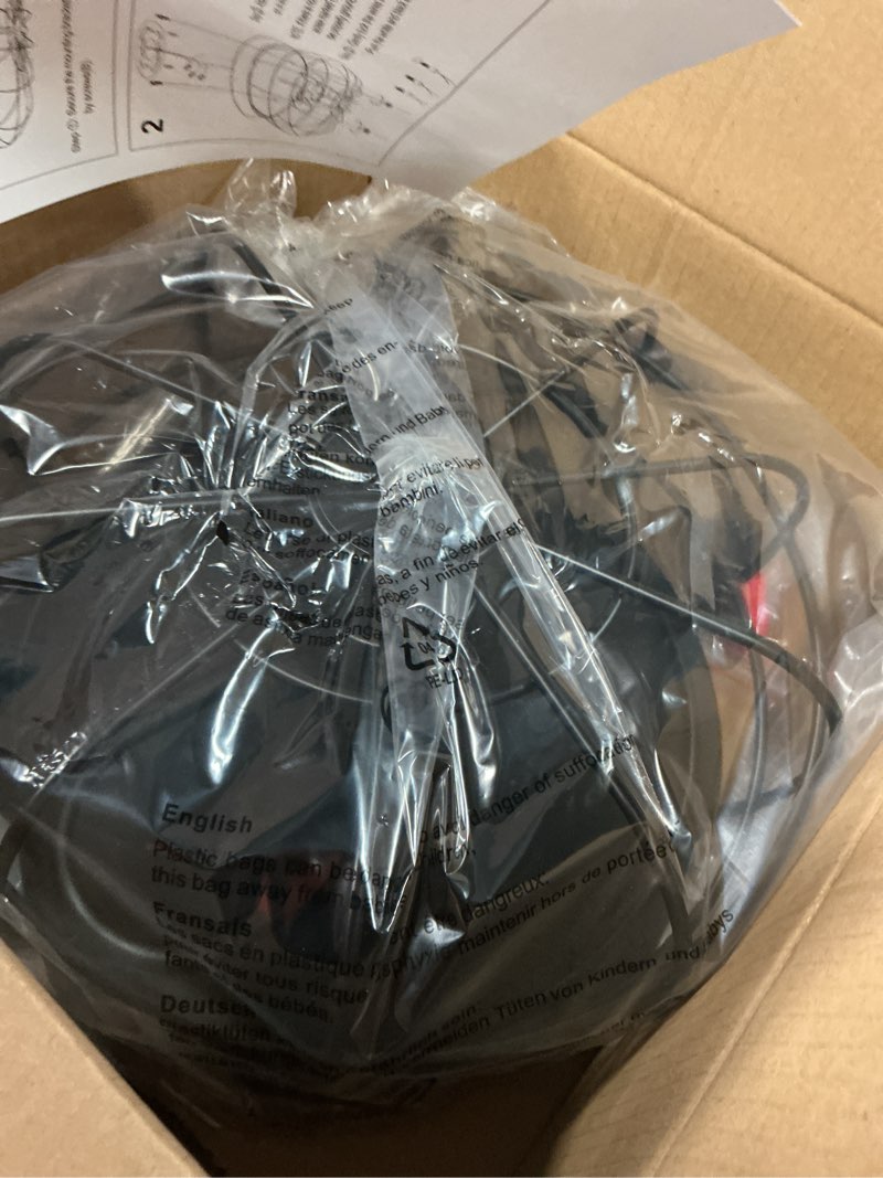 Condition photo showing New/Like New for 2-light farmhouse ceiling light fixtures, industrial hallway light, vintage black metal cage ceiling lamp for living room, kitchen, bedroom