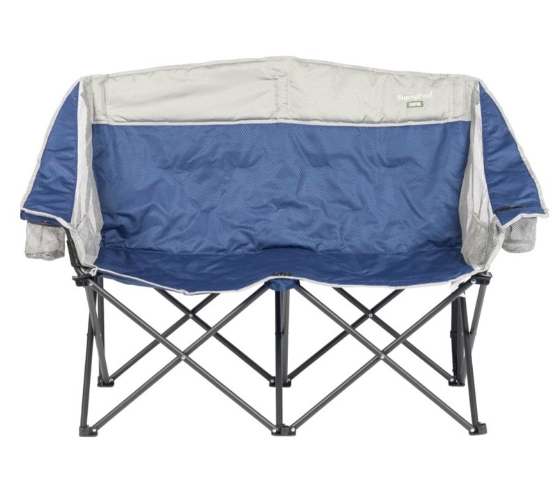 SUNNYFEEL Folding Double Camping Chair, Oversized Loveseat Chair, Heavy Duty Portable/Foldable Lawn 