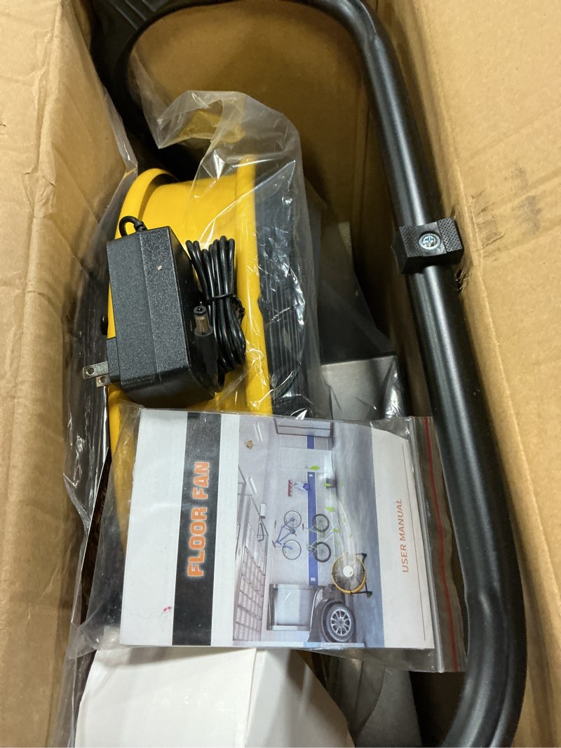 Condition photo showing Good Condition for t-sun 16" battery powered fan with led light compatible with dewalt 20v | cordless portable battery operated floor fan, stepless speeds, industrial fan for garage patio warehouse camping emergency
