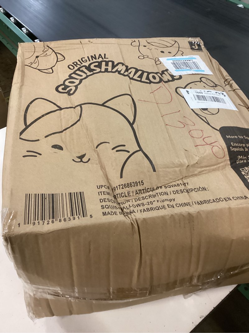 Condition photo showing New/Like New for squishmallows original 20in frumpy the pink and black bigfoot – official jazwares plush (jumbo)