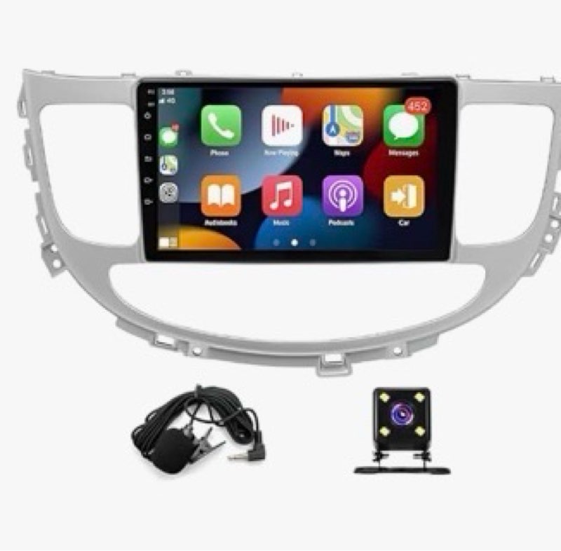 2+32GB Android 13 Double Din Car Stereo Compatible with Hyundai Genesis Sedan 2009-2014 Wireless Car