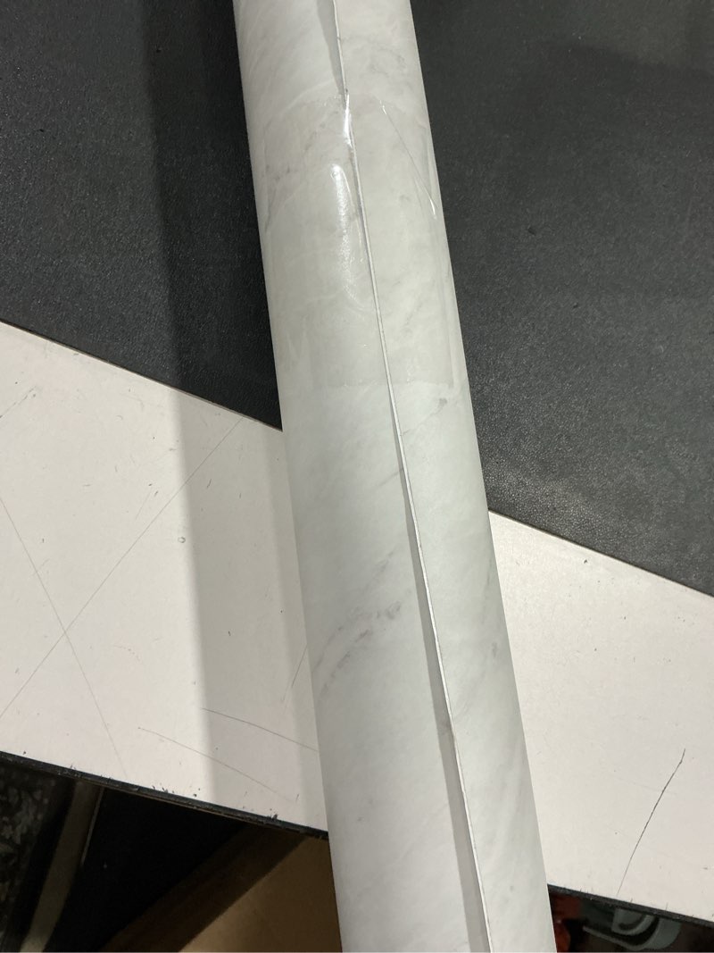 Condition photo showing Good Condition for practicalws glossy marble contact paper granite white/grey kitchen countertop cabinets furniture refurbishment wall paper thick removable wallpaper peel and stick wall decor vinyl wrap 11.8"x78.7" 11.8" x 78.7" gray/white