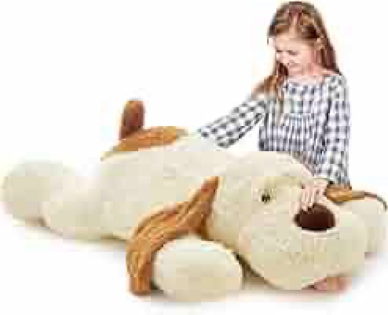 FIAEUGZKM Giant Dog Plush Stuffed Animal, 51" Large Stuffed Puppy Dog Long Plush Pillow, Big Cute Fl