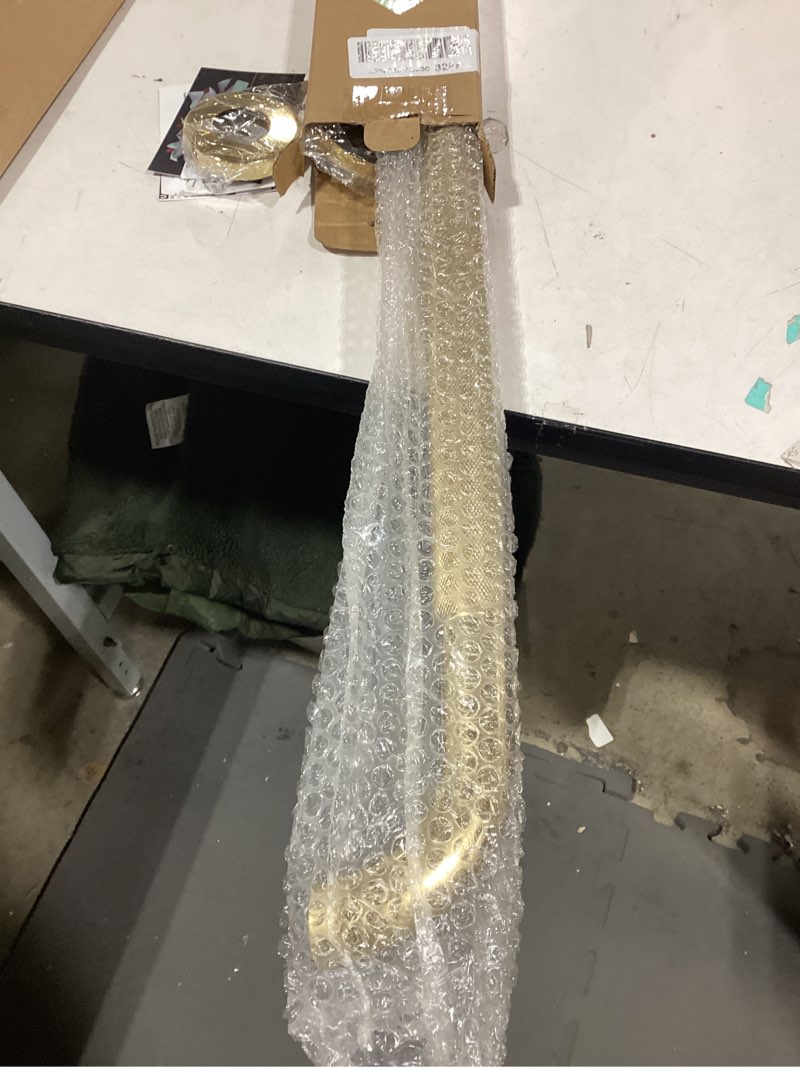 Gold Shower Grab Bar w/Anti-Slip Knurled Grip 32 Inch, Zepolu Wall Mounted Stainless Steel Bath Grab